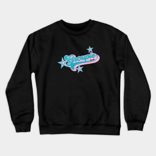 Groupie Super Seventies Star Glitter Retro Style Crewneck Sweatshirt